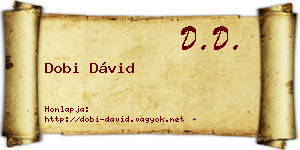Dobi Dávid névjegykártya